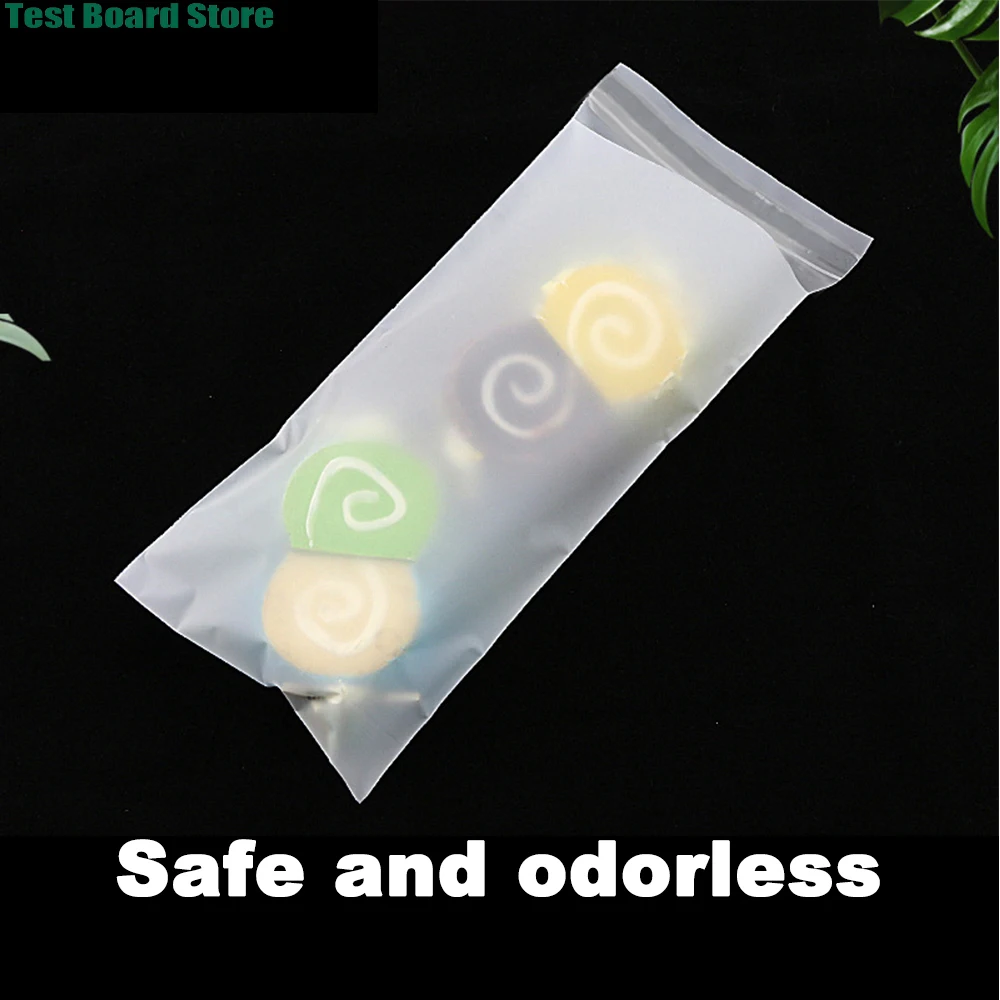 

50/100Pcs frosted transparent self-adhesive packaging bag with adhesive sealing plastic food bag CPE thickened transparent bag