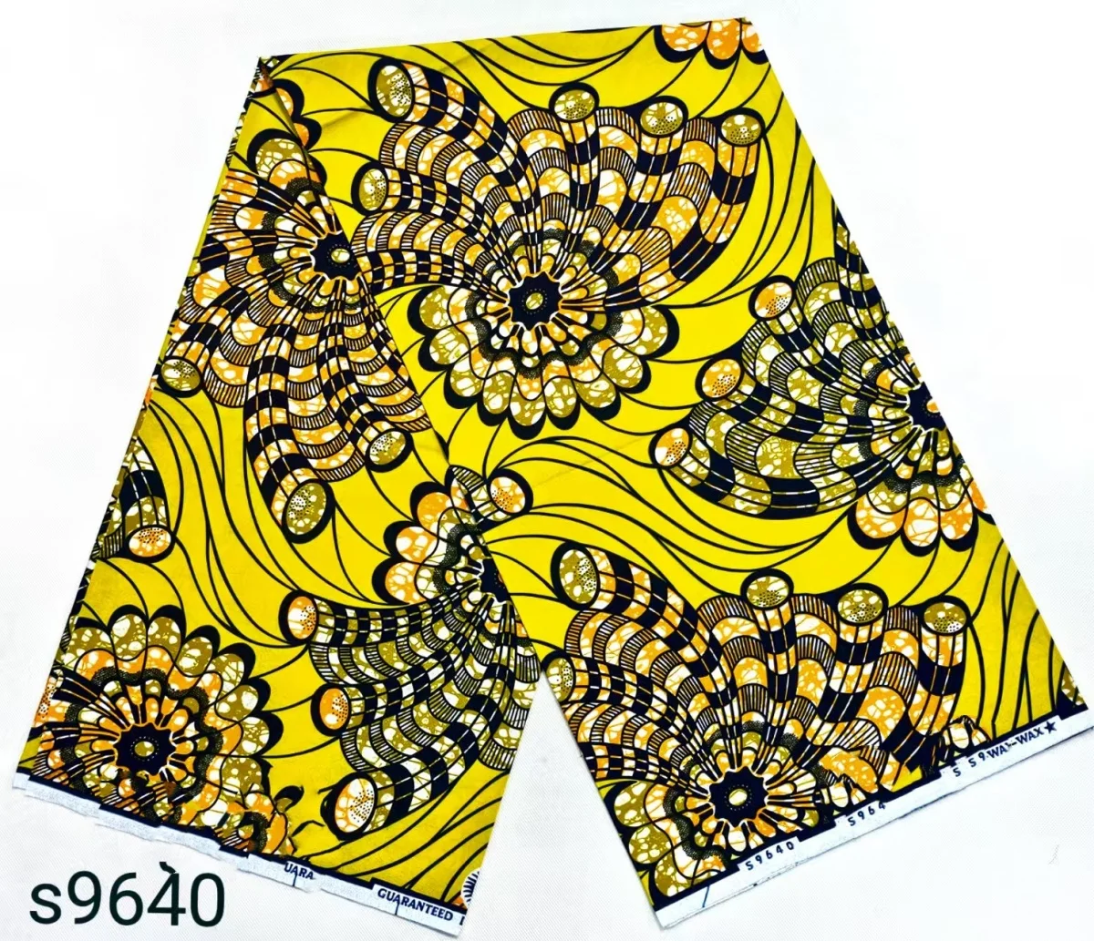 2025 Nigerian Supe-Wax Print African Fabrics High Quality for Patchwork New Style Fabric for Clothing Home Decor T9