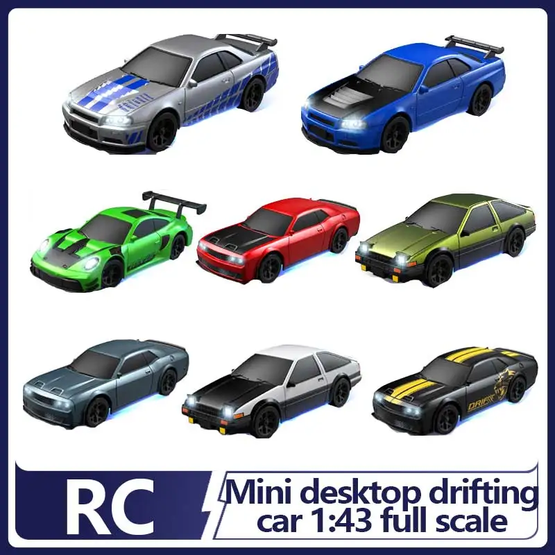 New Mini Desktop Drift Car 1:43 Full Scale 4wd High Speed Car Remote Control Toy Car Rc Car