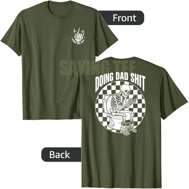 Lustiges Skelett-Toiletten-T-Shirt mit Vater-Sprüchen Y2K Herrenmode Skelett-Vater Grafik Sarkastisches Spruch-T-Shirt Ehemann Neuheit Geschenk – Detail 14