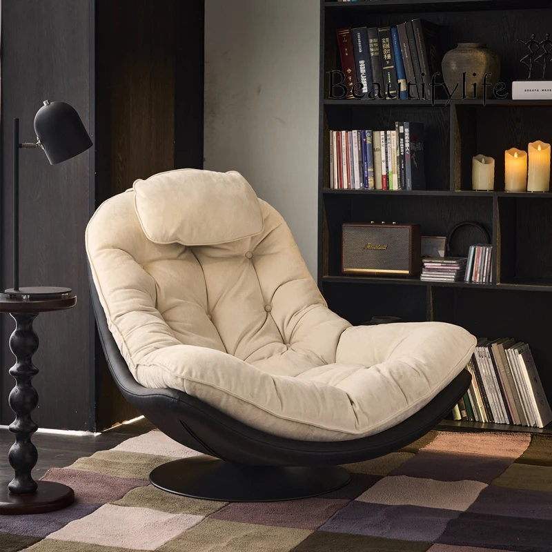 Single sofa chair lazy rotating balcony leisure chair living room designer high-end reclining chair