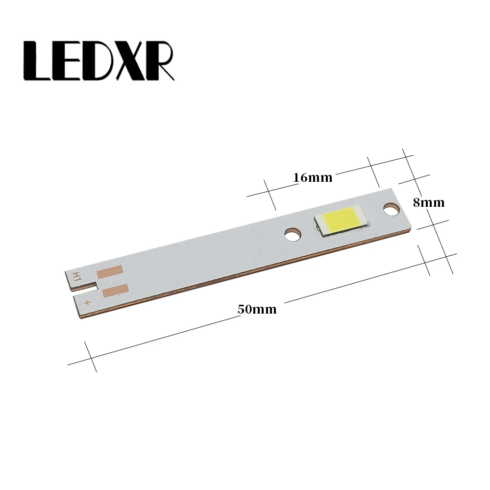 2 قطعة Csp مصباح أمامي LED للسيارات مصدر الضوء 3570 LED السيراميك حبيبات مصباح مستديرة متفاوتة الأحجام 30W تسليط الضوء الأبيض لحام النحاس substrate3570 H1 H3 H4 H7