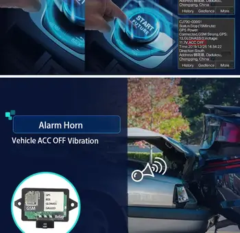 Globální 4G multirežimový GPS tracker do auta, relé s přerušením oleje, ACC, SMS volání, alarm, motocykl, odtažení, bezpečnostní ochrana, sledování CJ730 8 nejlepší prodej SMS autoalarm - №7