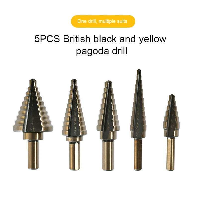 

for Metal Wood Step Cone Drill Cobalt Multiple Hole 50 Sizes Step Drill Bit Set Tools Aluminum Case Metal Drilling Tool