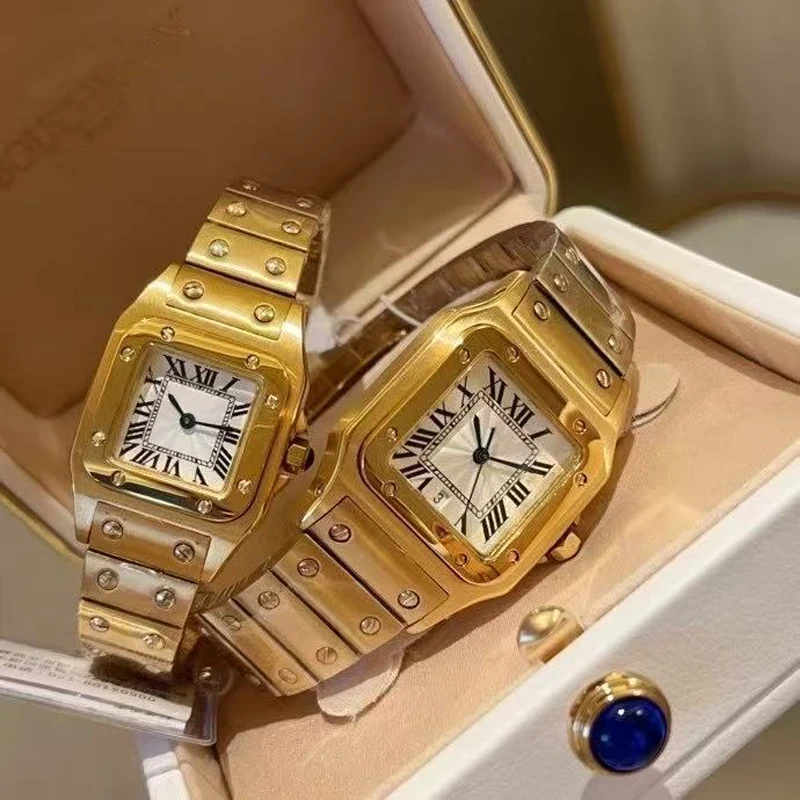 موضة العلامة التجارية ساعات المعصم امرأة فتاة السيدات 29 مللي متر 26 مللي متر مربع نوعية جيدة الصلب المعادن الفرقة اليابانية الكوارتز ساعة فاخرة CT115