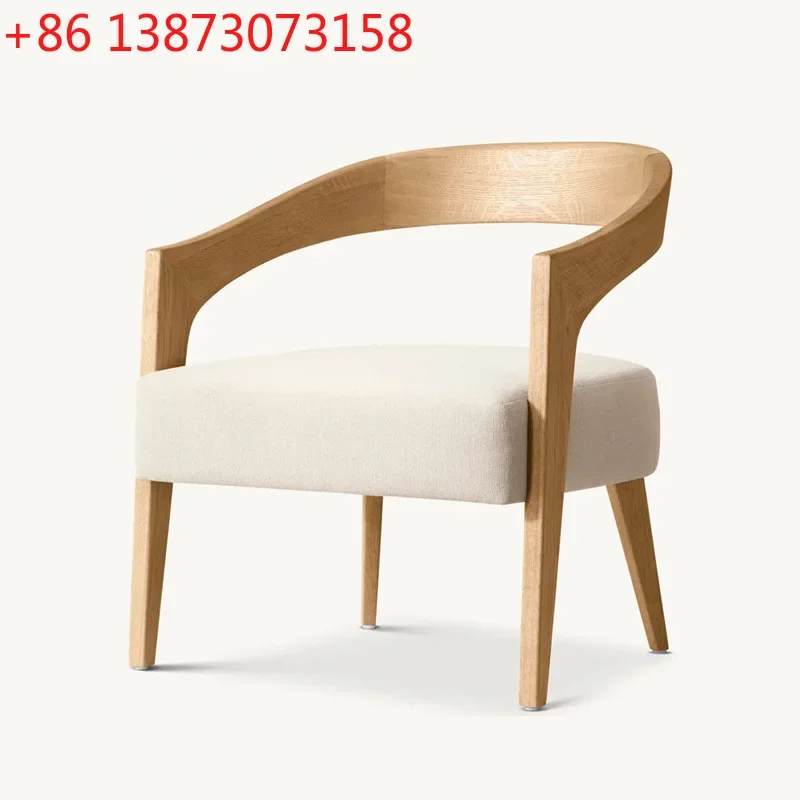 

RH American simple special-shaped solid wood sofa chair Nordic living room log designer creative leisure chair