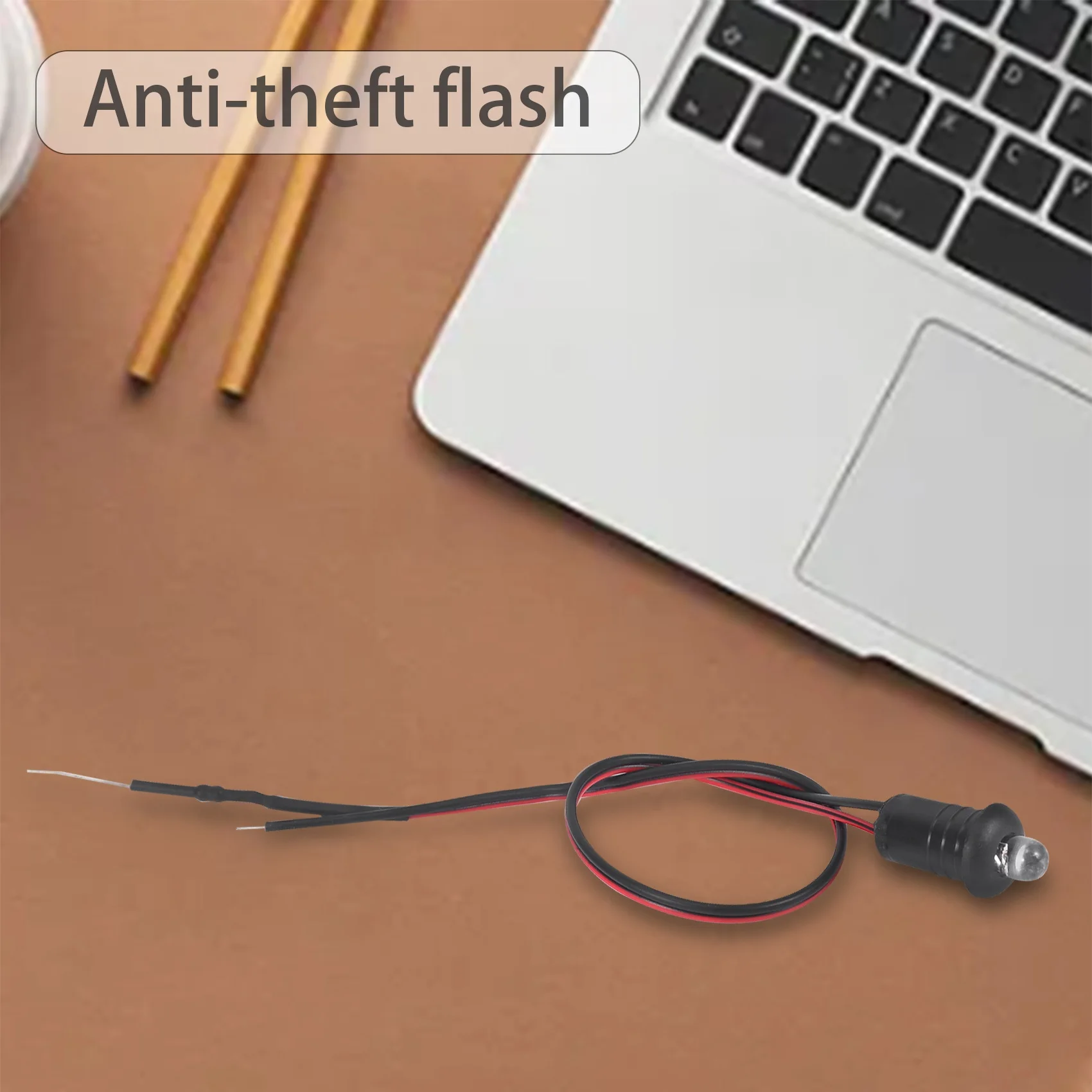 12V Knipperende Dummy Nep Auto Alarm Dash Mount Led Licht (Rood)