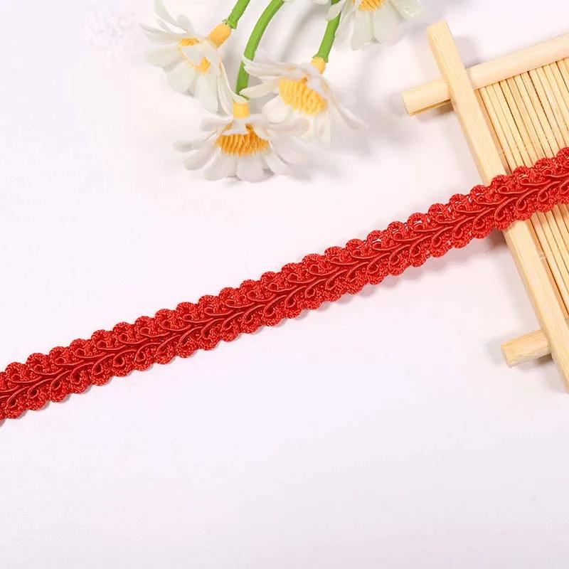 1-10Yard 12mm Gimp Braid Trim Kant Polyester Geweven Gimp Borduurwerk Franje Stof Koord Lint Kant Rand Trim voor DIY Naaiwerk Handwerk