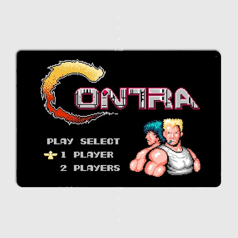 Proud Contra gaming Shirt Video Game Poster Metal Plaque Tin Sign Custom Home Decor Room Decoration