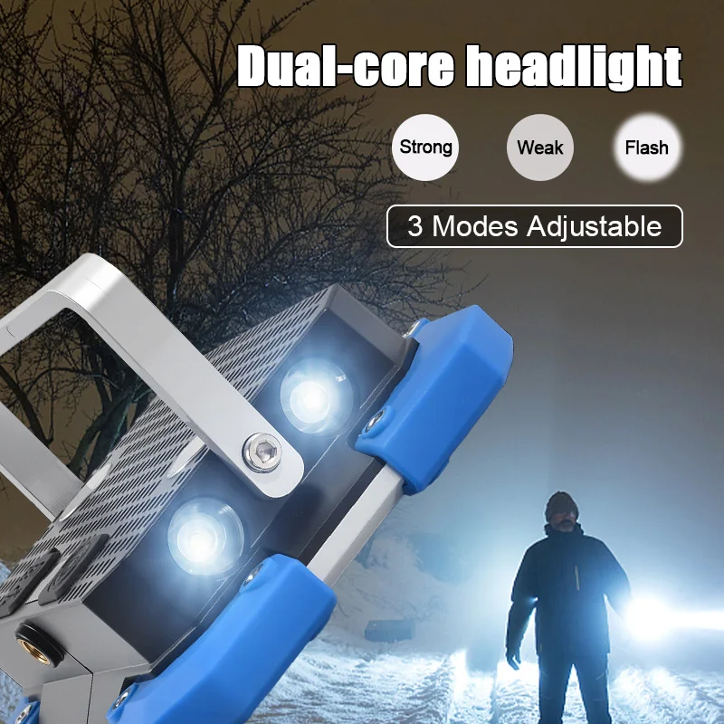 Powerful LED Work Light Type-C Rechargeable Lamp Outdoor Portable Camping Flashlight Built-in 3 18650 Battery Emergency Repair