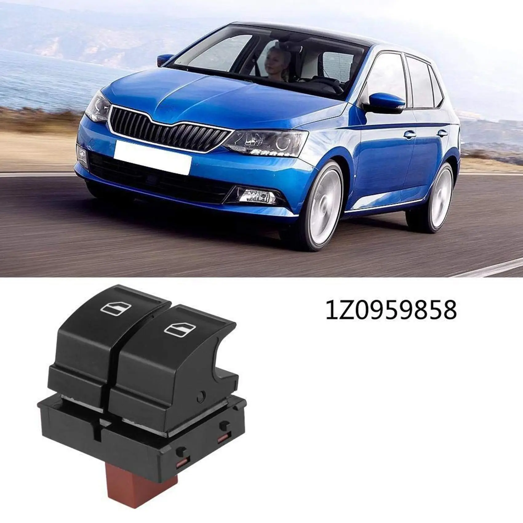 Przycisk elektryczny przełącznik okienny 1 z0959858 pasuje do Skoda Fabia 2 Octavia 1Z Roomster