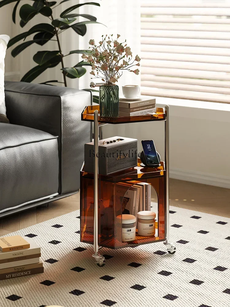 02 طاولة قهوة فاخرة ذات عربة متنقلة لغرفة المعيشة في العصور الوسطى #2