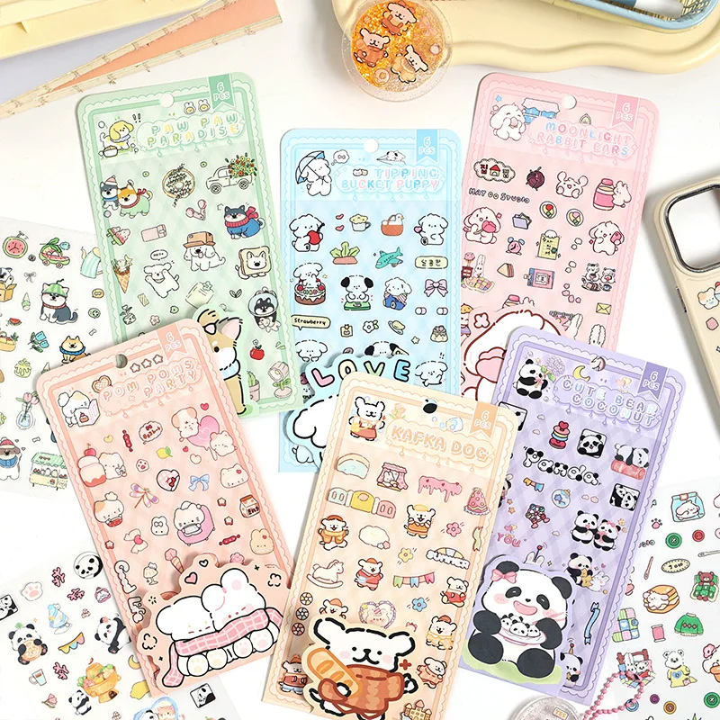 Korean Style Cute Cartoon Graffiti Stickers Multipurpose Decoration Stickers for Journal Pencil Case Bicycle