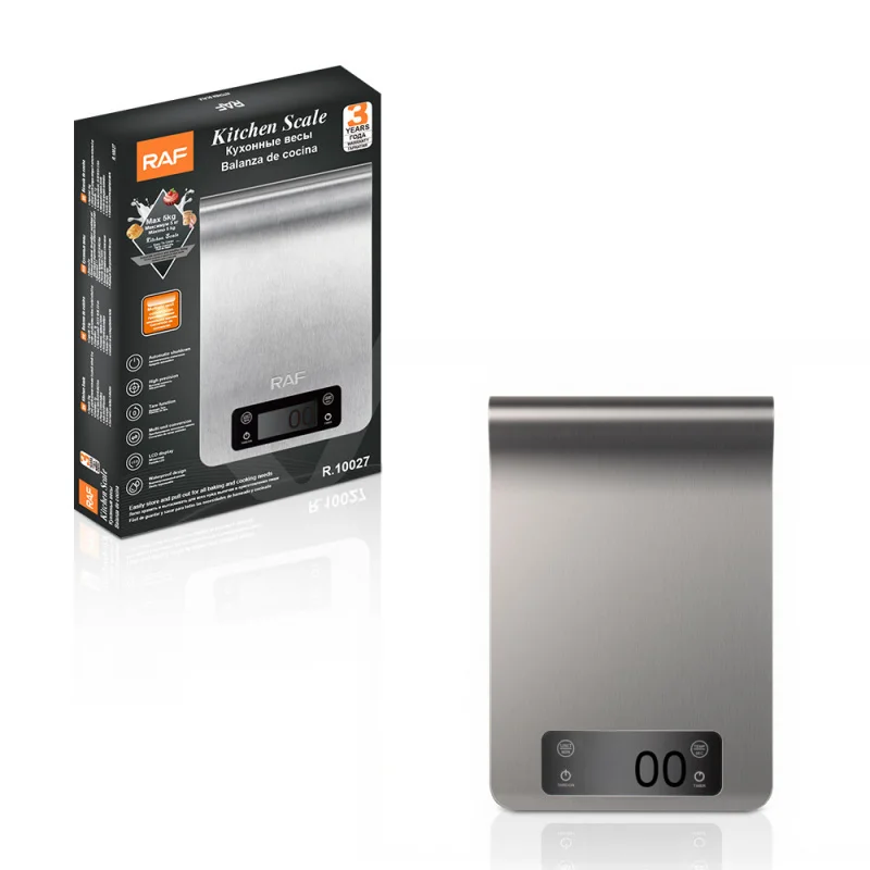 

Stainless Steel Kitchen Scale Household High Precision Multi-Unit Conversion Tare Function Waterproof AA Battery