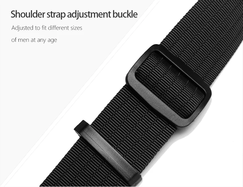 HcanKcan Umhängetasche für Herren, wasserdichte Umhängetasche, passend für 13-Zoll-Laptops, Hüfttasche, große Kapazität, Messenger-Tasche, schwarze Seitentasche – Detail 10