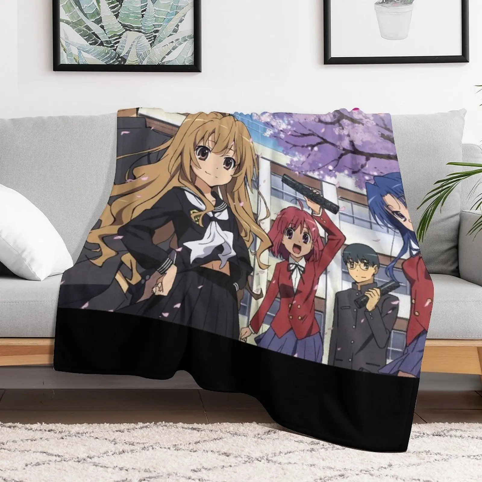 Manta Toradora, mantas de sofás de moda de lujo