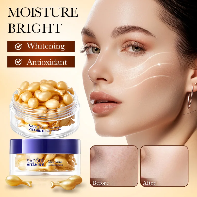 

2SET Capsules Evening Primrose Vitamin E Skin Whitening Capsules Anti-Wrinkle Anti-Aging Skin Firming Vitamin E Essence Serum