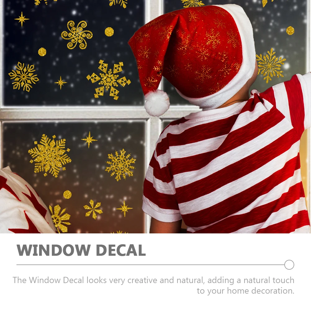 

Glass Static Cling Window Sticker Removable Non-Adhesive Snowflake Wall Decal For Bedroom Diy Home Decor Pvc Clings Indoor