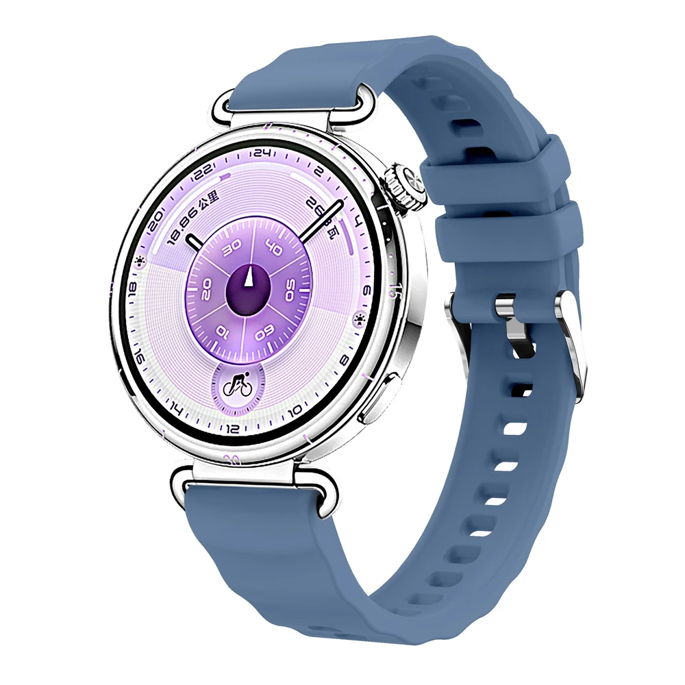 18 مللي متر مشبك فضي حزام سيليكون مناسب لساعة هواوي GT 6 Pro/5 Pro 42 مللي متر حزام بديل لساعة GT 5/4 41 مللي متر