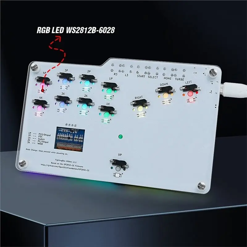 2026 New-Pocket Keyboard With Hot For Swap RGB Cherry Switch For PS3 For PS4 Misterfpga Steam PC- Hitbox Mini Fightstick