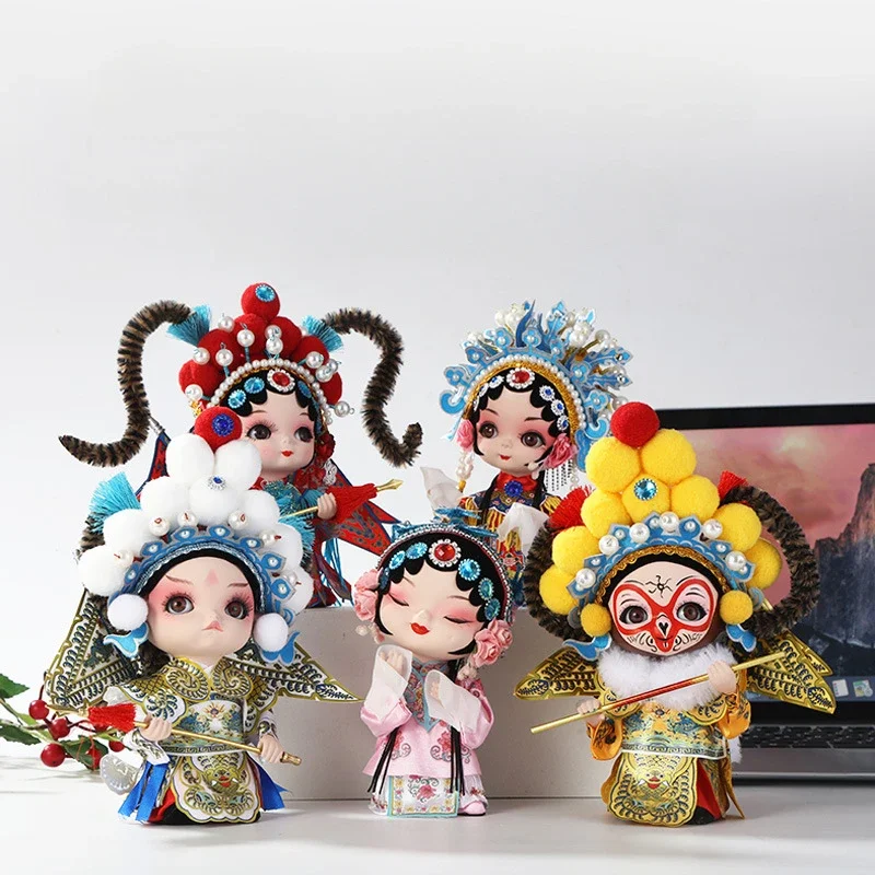 

Chinese Opera Dolls Silk Figurines Peking Opera Character Decorations Chinese Style Gifts Souvenirs