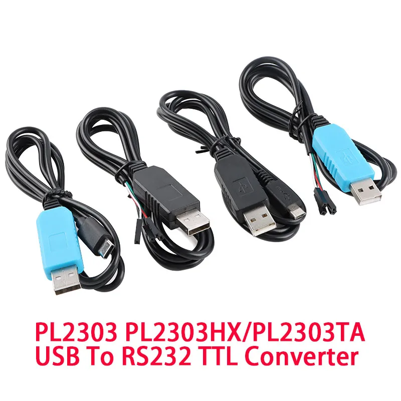 PL2303 PL2303HX/PL2303TA Модуль адаптера преобразователя USB в RS232 TTL с пылезащитной крышкой PL2303HX Кабель для загрузки