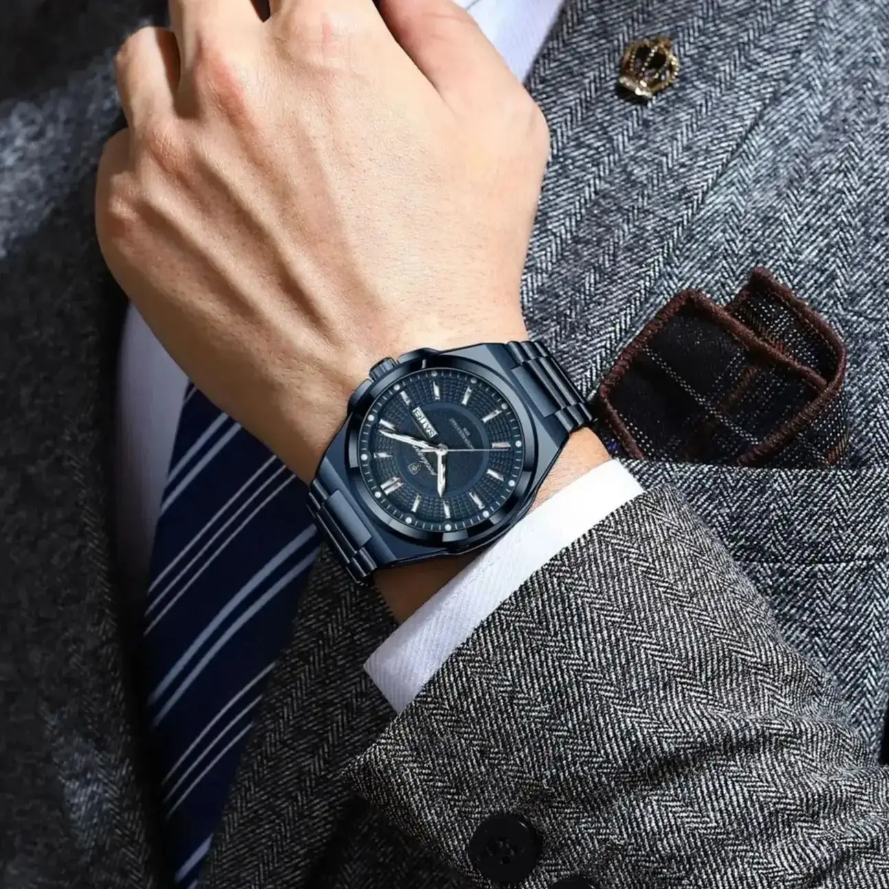 Men's Stylish Waterproof Luminous Casual Watch