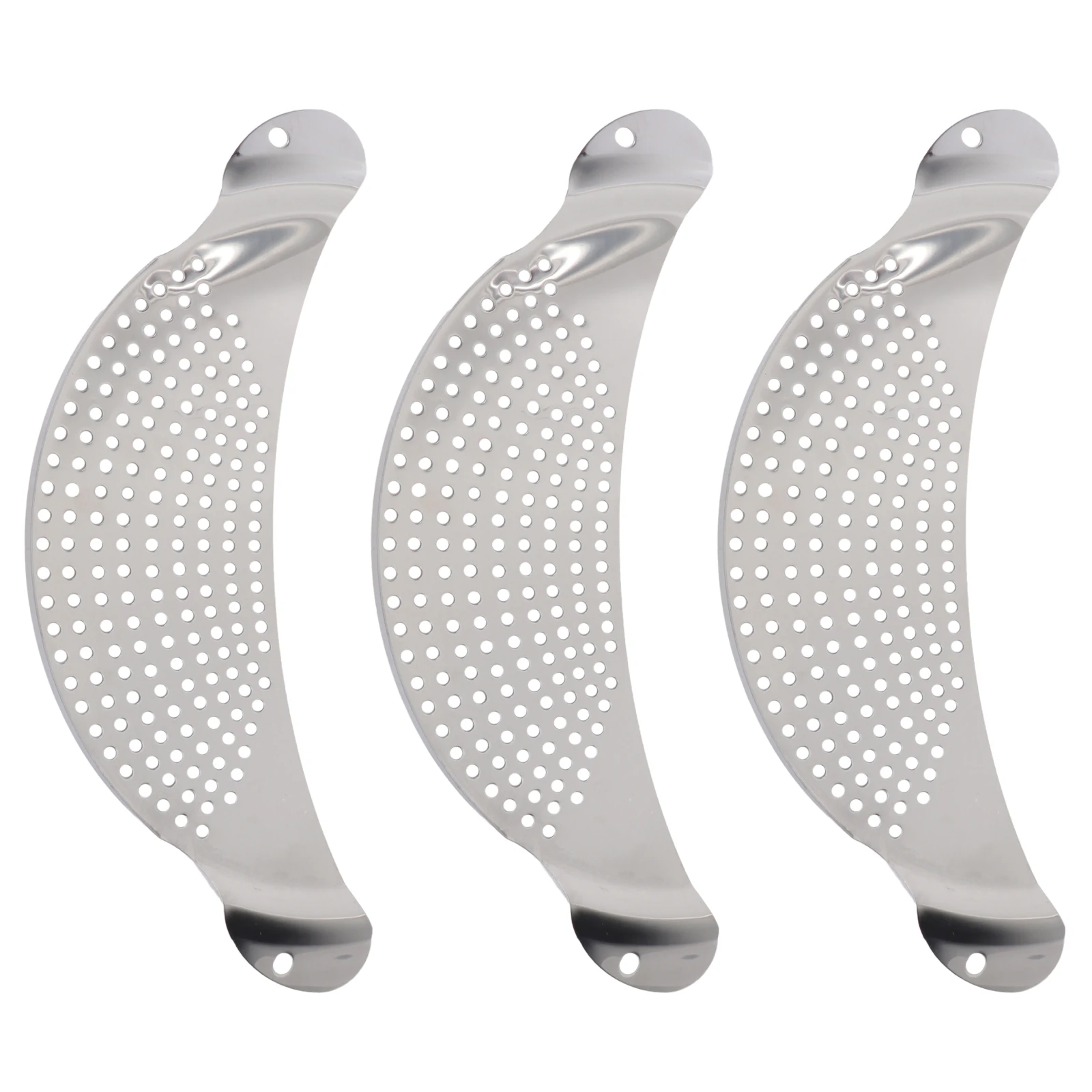 

3pcs 3 Lightweight Stainless Steel Strainer Pcs Pot Pan Drainer Easy Clean Spaghetti Pasta Rice Kitchen Accessories
