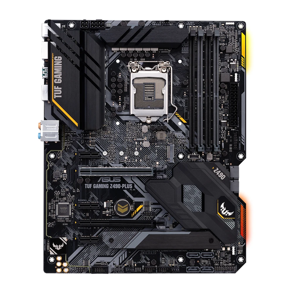 Imagem -05 - Asus-tuf Gaming Motherboard Z490-plus Suporta o I910900k 10850k I7-11700k Cpu Intel Z490 4x Ddr4 Atx