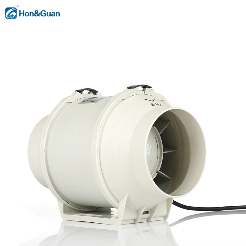 Hot Sale 5 Inch Inline Axial Flow Duct Fan AC Exhaust Ventilation Cooling Fans for Farms Greenhouses Restaurants Bearing Pump