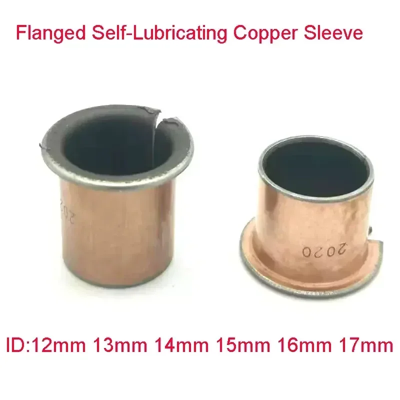 3-10pcs/Set SF1-F Flanged Self-Lubricating  Composite Copper Sleeve / Bushing Flanged Inner Diameter 12/13/14/15/16/17mm