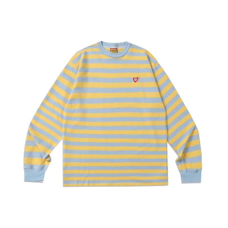 Human Made New Stripe L/S T-Shirt Cityboy Style Heavy Cotton Top Streetwear
