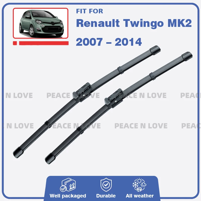 

Комплект передних щеток стеклоочистителя для Renault Twingo 2 II 2007-2014, лобовое стекло, автомобильные аксессуары, чехол 2011 2008 2010 2009 2013