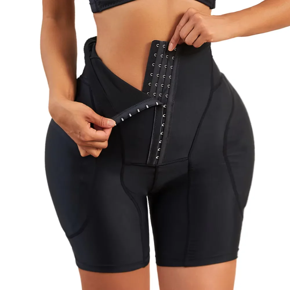 Women's Shapewear Padded Panties Hip Butt Thicker Enhancer Body Shaper Removable Pads Butt Lifter Tummy Control Booty Shorts