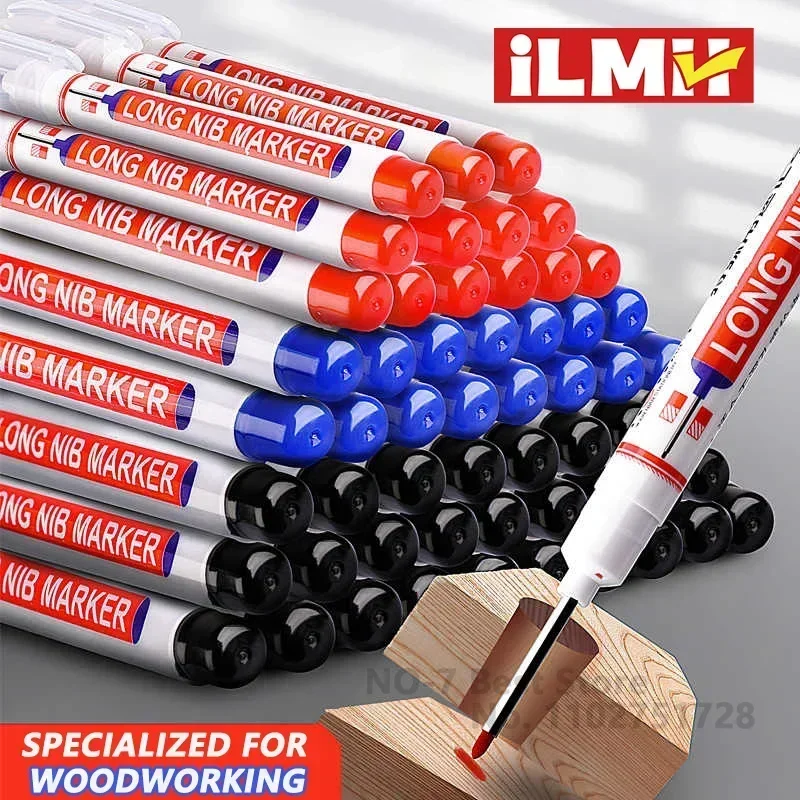 1-5pcs 20mm Deep Hole Long Nib Head Markers For Metal Perforating Pen Waterproof Bathroom Woodworking Decoration Multi-Purpose//