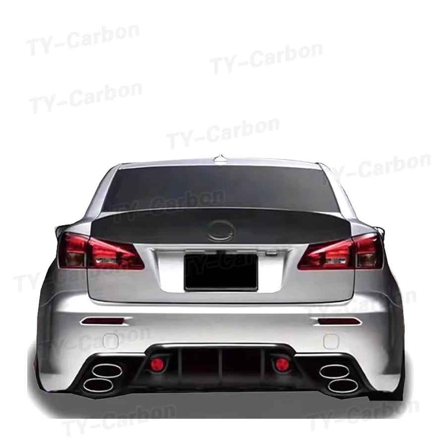 Rear Spoiler For Lexus IS250 IS300 IS350 2006-2012 Real Carbon Fiber Diffuser Tail Wing Trunk Auto Part Bodykits FRP