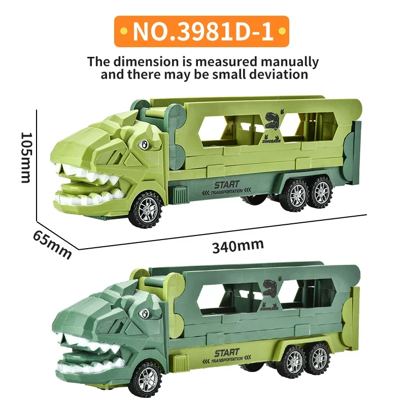 سيارة Transformer Dinosaur Track Launcher - 2 في 1، تصميم قابل للطي، مزيج من Triceratops، T-Rex، وأنماط المتسابق، للأعمار من 3 سنوات فما فوق