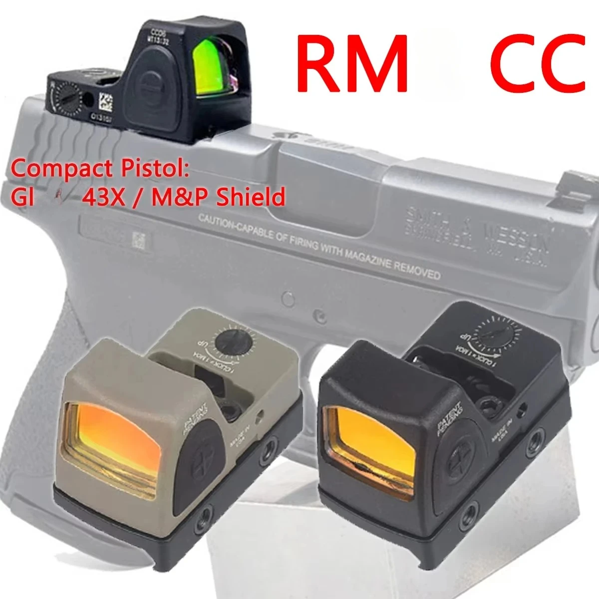 

Trij Nylon RM CC Red Dot Sight Reflex Scope For Compact Pistol G43X M&P Shield Airsoft 20mm AR15 M4 Mini RMcc Riflescope