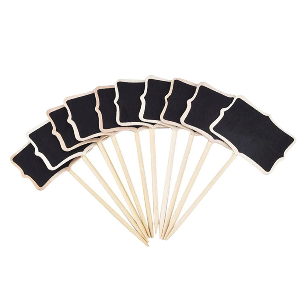 

20Pcs Mini Blackboard Message Board Insert for Potted Plants Chalkboard Signs Table Number Labels Wedding Party Decor