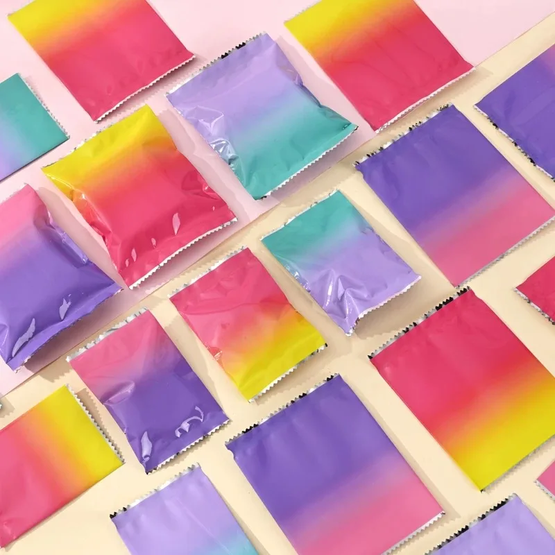 

100Pcs Aluminum Foil Gradient Blind Bags Packaging Empty Miniature Candy Food Toy Surprise Bag DIY Party Gift Packaging