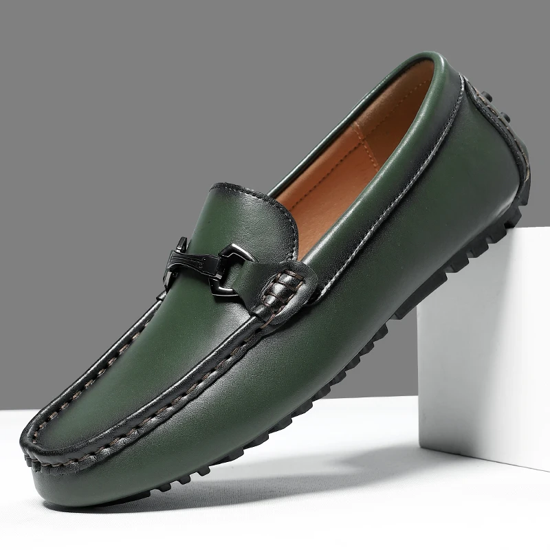 

Penny Loafers Men Casual Shoes Fashion Leather Dress Shoes Slip-on Sneaker Flats Classic Man Moccasins Lightweight Driving Shoes
