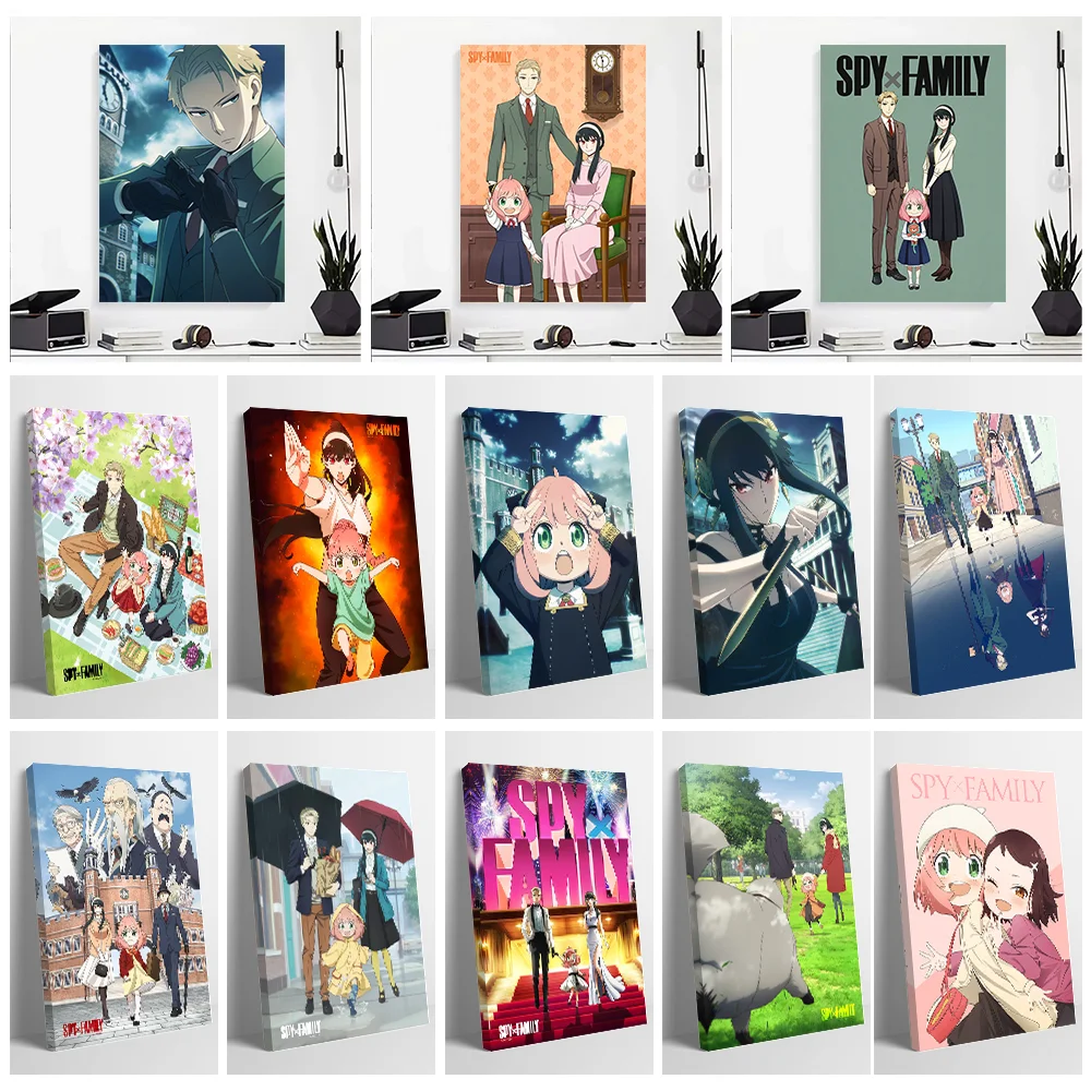 스파이 X 패밀리 인쇄 포스터 맞춤형 그림 벽 예술 캔버스 그림 게임룸 장식 홈 데코 아이템 벽화
