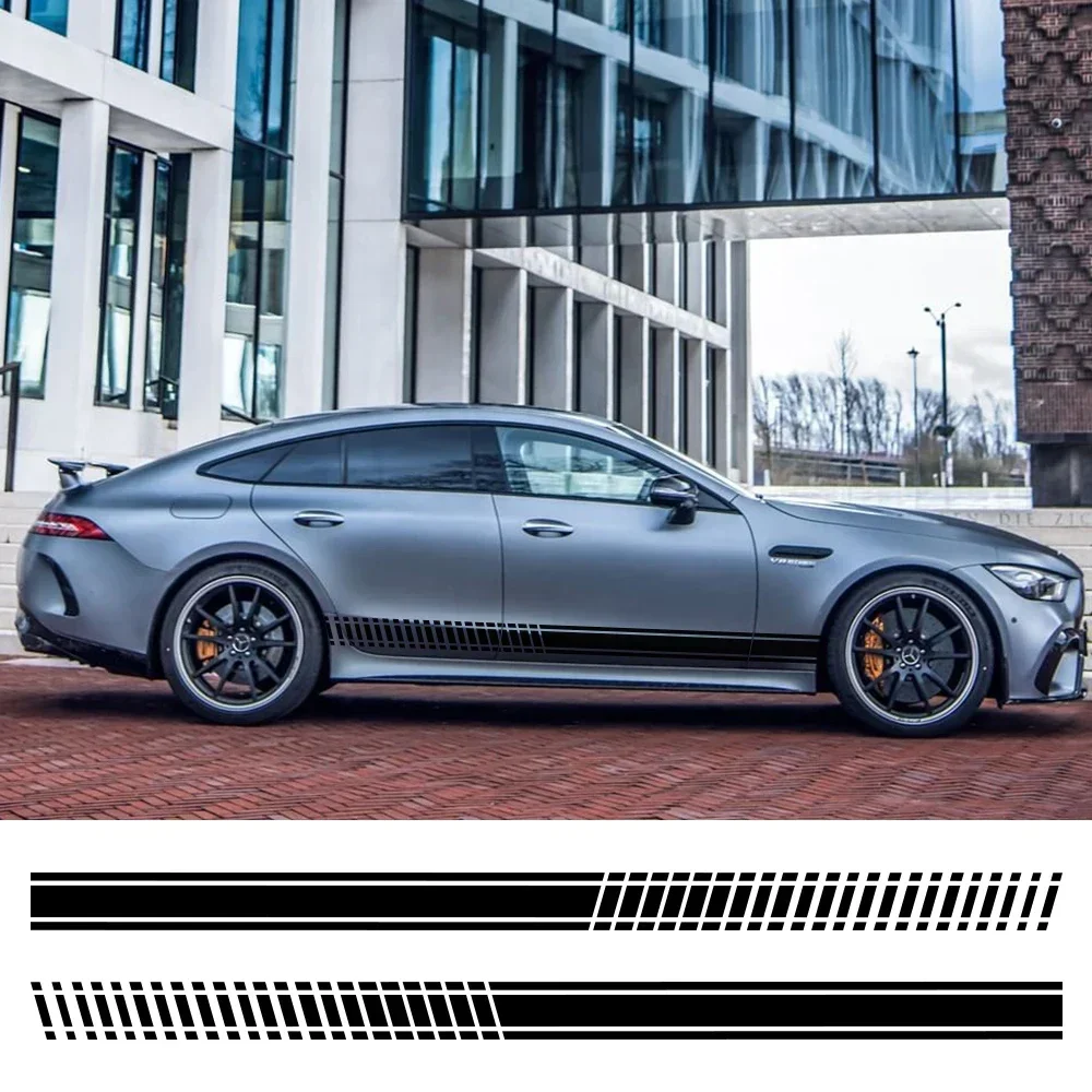 2PCS Car Body Long Stripe Stickers Auto Decoration Accessories For Suzuki Volvo Tesla Skoda VW Volkswagen Smart Subaru Toyota
