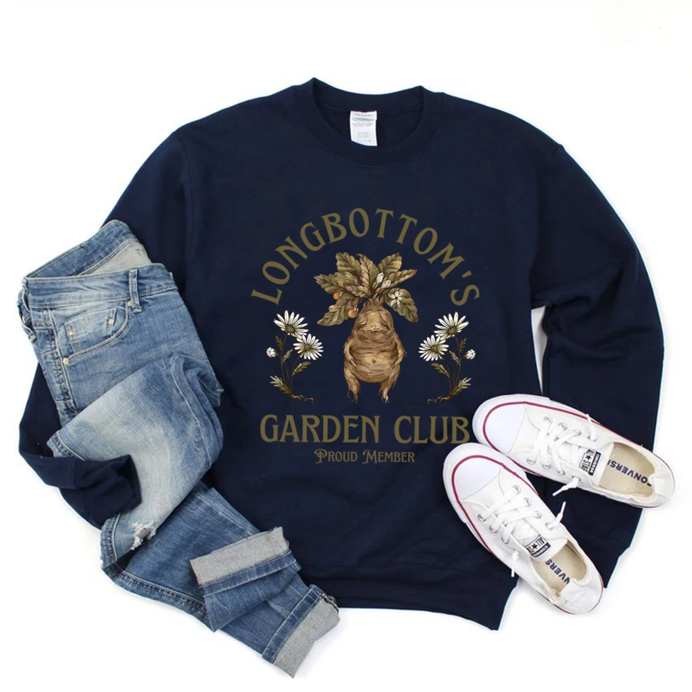 Longbottom\'s Garden Club Graphic Sweatshirt  Magical Botanicals Shirt Herbology Hoodie Mandrake Shirt Magic Sweatshirts