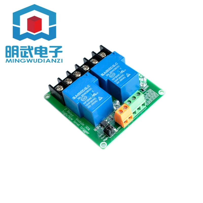 Modul Relai Pemicu Tingkat Tinggi dan Rendah 30A 2 Arah 5V Kontrol Otomatisasi PLC Rumah Pintar