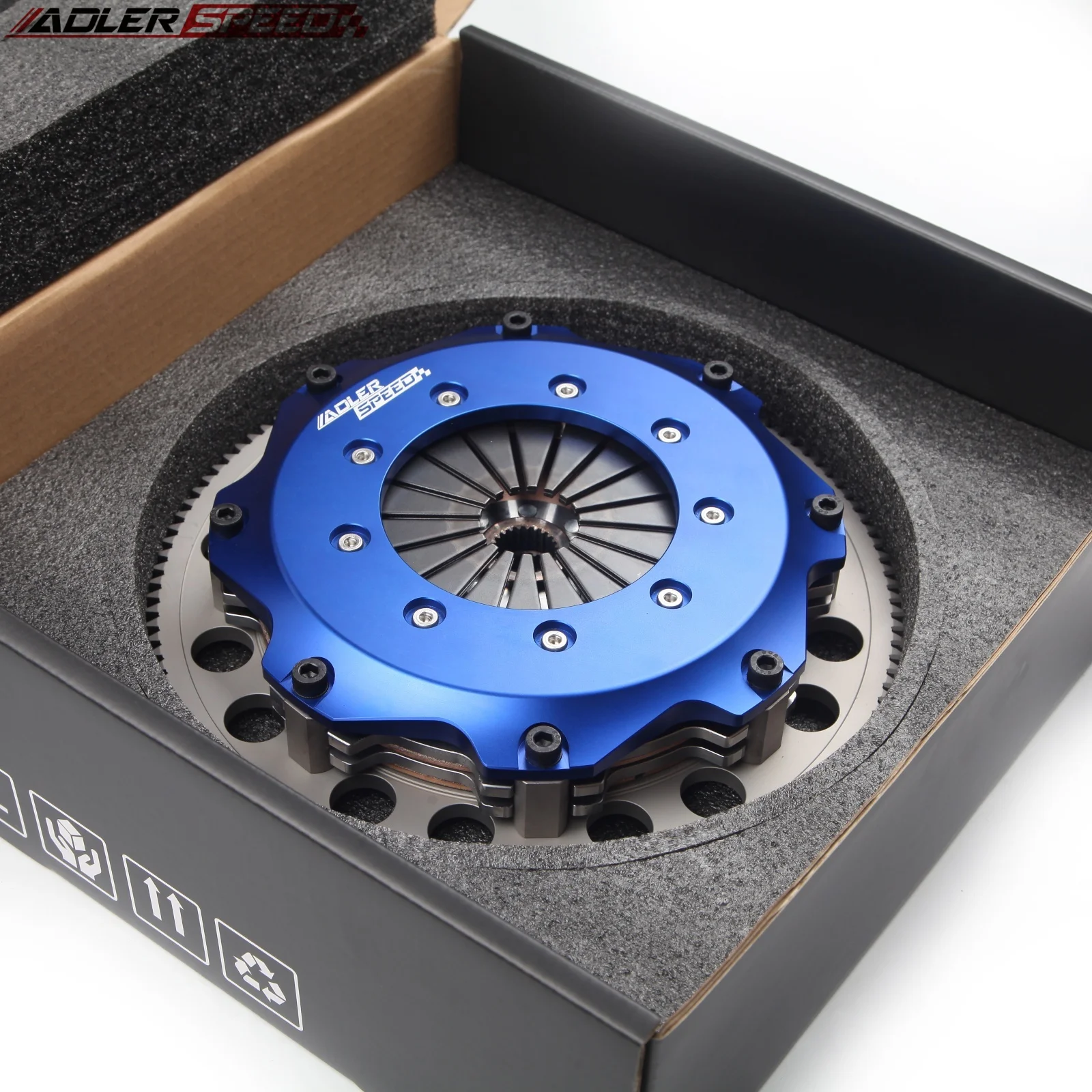 

ADLERSPEED 215MM 8.5" Racing Twin Disc Clutch & Flywheel For HONDA ACCORD PRELUDE H22 H23 F22 F23