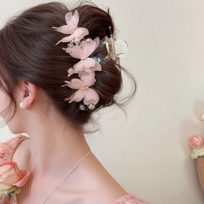 Large Butterfly Claw Clip  Female Sweet Hairpin  Hair Clip on The Back of The Head  Headgear Hair Accessories for Women 나비집게 - Image 5