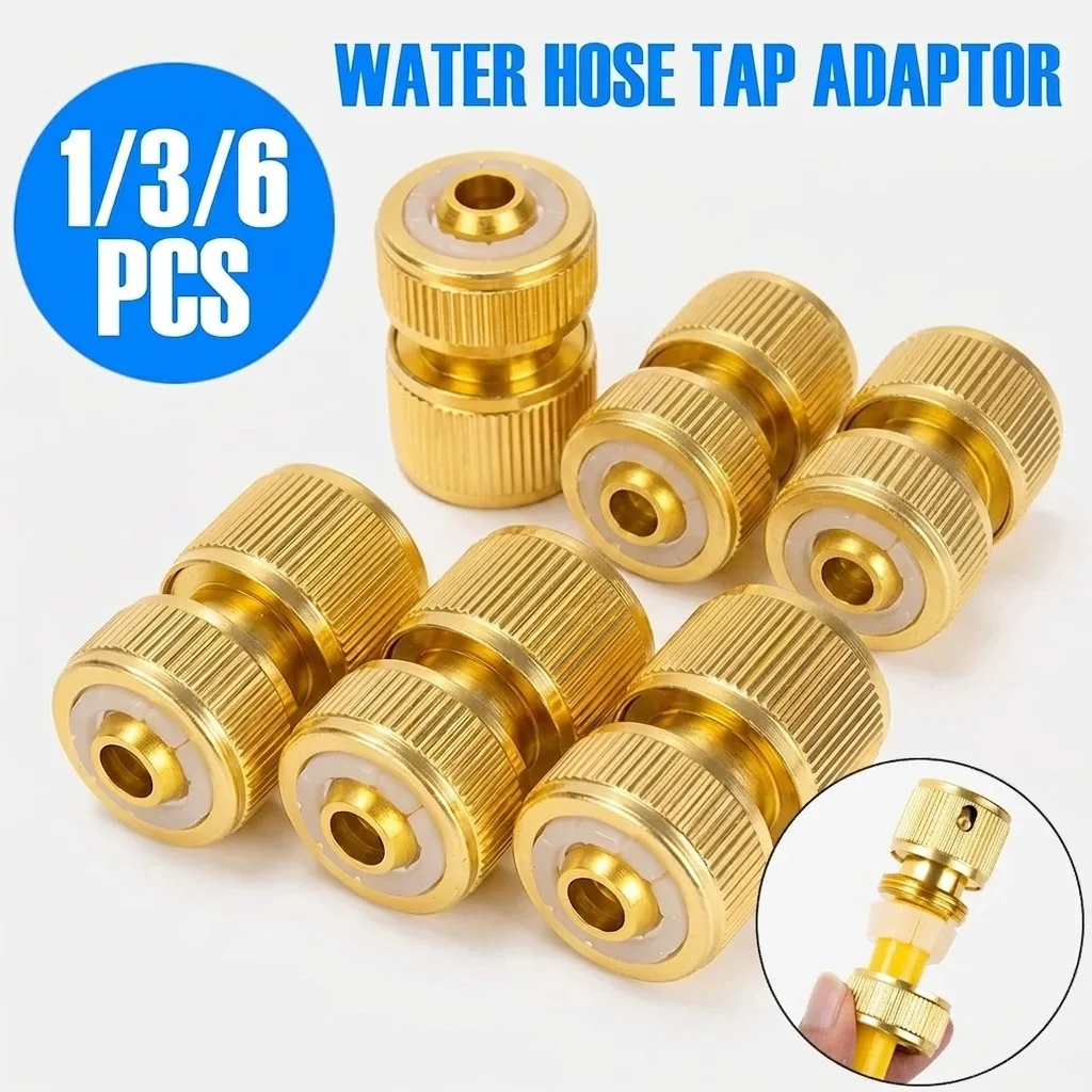 1/2 Inch Quick Connect Swivel Connector Garden Hose Brass Coated Adapter For Reliable Watering And Irrigation Coupling Systems
