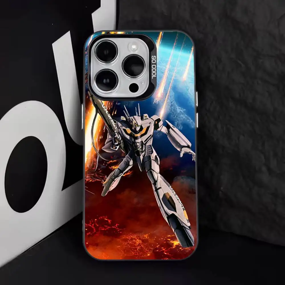 R-Roboteches M-Macross (1) coque de téléphone pour iPhone 17,16,15,14,13,12,11,Pro,Max,Plus,E,Air,Mini coque en Tpu noir