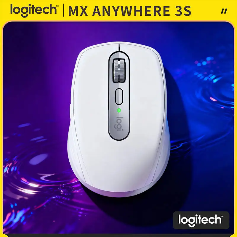 

Precision Logitech MX Anywhere 3S - 8K DPI Glass Tracking, Hyper-Scroll, Silent Click, USB-C Charging for Dorm Office